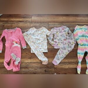 Kids Pajamas Set - Pink, White, and Purple